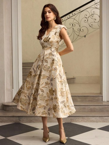 Women apricot neck - apricot, v