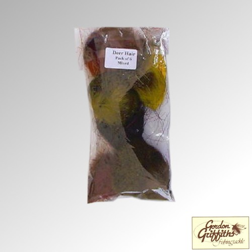 Roe deer hair dyed mixed - dyed,