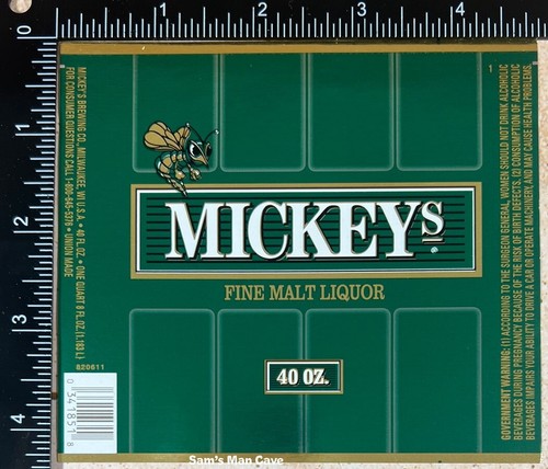 Mickey malt liquor label - mickey's,