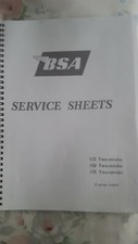 Bsa bantam service sheets book - bantam,