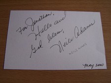 Niele Adams Hand Signed Autograph Attributed Message Actress Steve McQueen