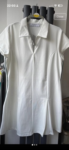 White tennis dress - dress, l