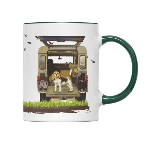 Beagle land rover - land, mug