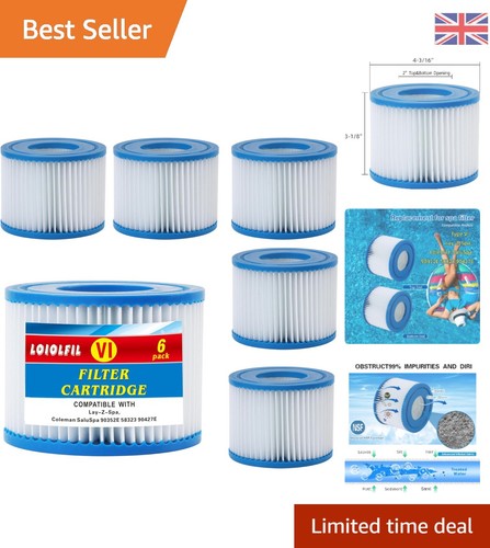 Compact spa filter pack - 6-pack,