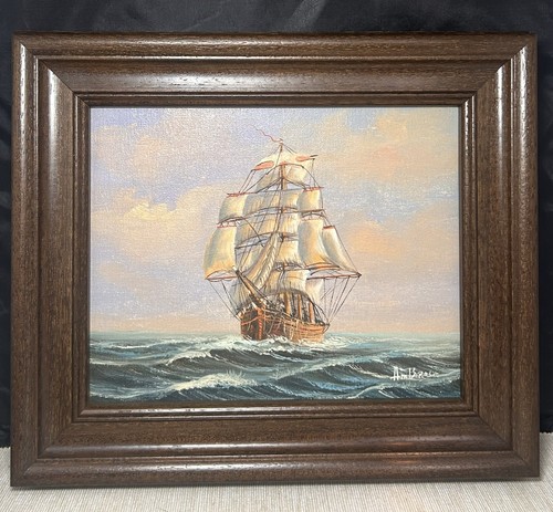 Vtg oil canvas john - canvas, ambrose