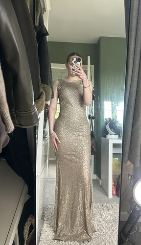 Vintage gold sequin long line - sequin,