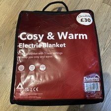A Dunelm Double Electric Blanket Machine Washable 3 Settings (Brand New)