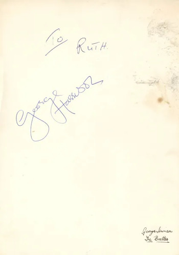 George harrison signed - signed, qe2
