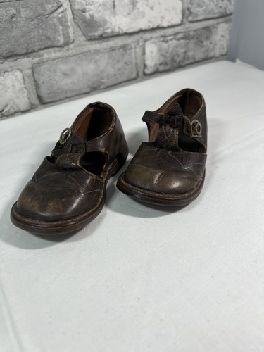 Vintage brown leather baby - brown, baby’s