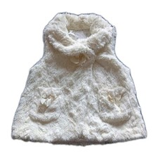 Matalan Girls Cream Fur Gilet