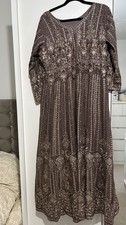 Asian long dress purple 