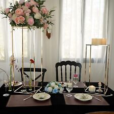 Gold/Silver Tall Wedding Metal Flower Stand Pedestal Centrepiece 60,80,100cm