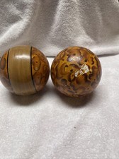2 Decorative  Big Wood Balls