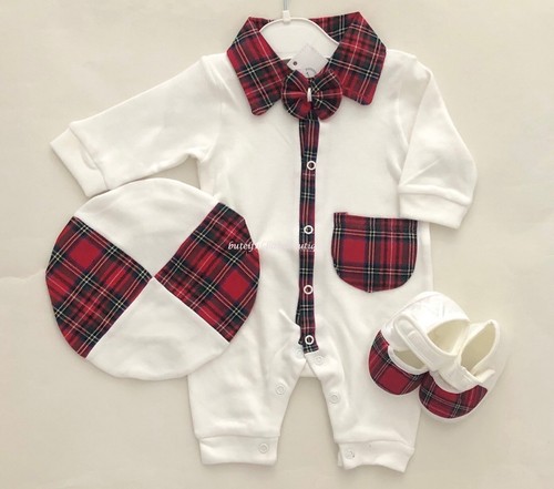 Baby boys outfit - outfit, ivory/tartan