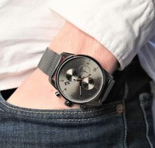 BOSS MENS WATCH STAINLESS STEEL MESH BAND WITH GREY DIAL 1513837 GENUINE UK