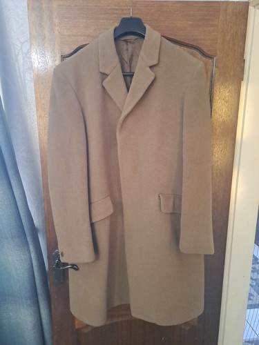 Crombie burtons camel overcoat - camel,
