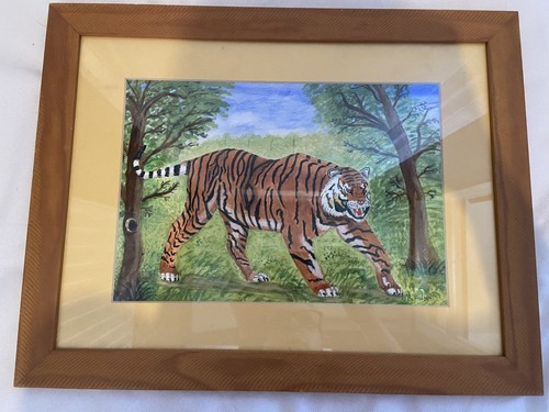 Artwork painting framed - framed, tiger