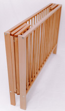 New Wooden Orrin Baby Natural Foldable Cot – optional Fibre Mattress 120x60x10cm