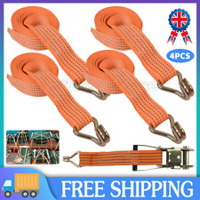 4X Heavy Duty Ratchet Ties Down Straps 50mm-6 Meter Lashing Cargo Luggage-3000KG