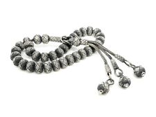 Trabzon kazaz hand-knitted 1000 sterling silver 33 tesbih Prayer Beads 502014