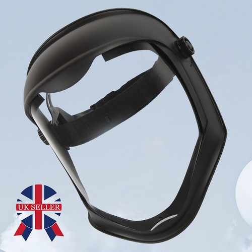 Black face shield with clear - black,
