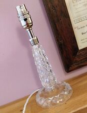 Original Art Deco Period Antique Cut Glass Table Lamp  Rewired PAT Tested