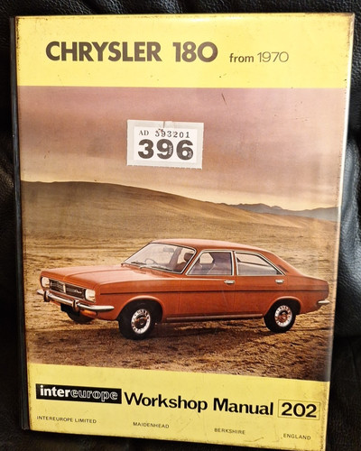 Chrysler 180 workshop manual - 180,