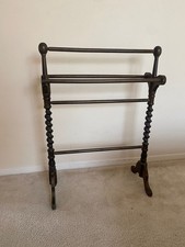 Antique Victorian Quality Mahogany Towel Rail