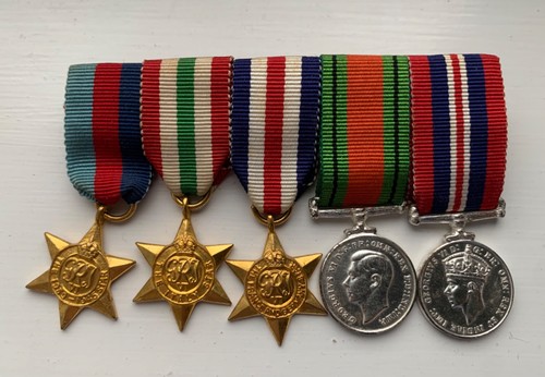 Mounted miniature ww2 medals - ww2,