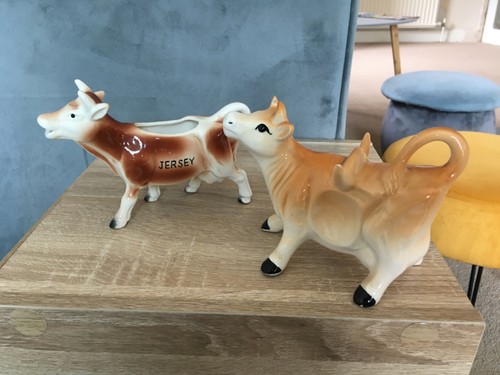 Jersey cow creamer and - cow,