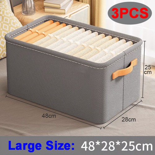 3pcs foldable storage boxes - foldable,