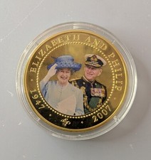 2007 Elizabeth and Philip Cook Islands One Dollar Proof Like Coin Used