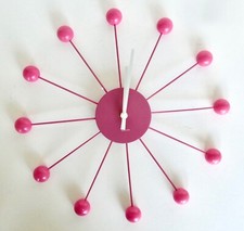 Mid Century Style Ball Wall Quartz Clock Karlsson Funky Spider