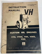 RUSTON HORNSBY VH Instruction