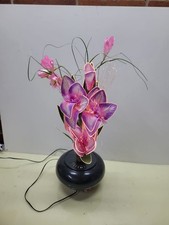 Vintage Fiber Optic Orchid Night Light Lamp – Color Changing Bouquet with Vase