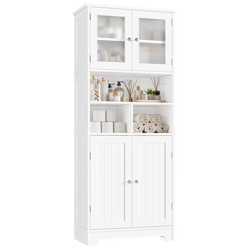 Tall bathroom cabinet white - cabinet,