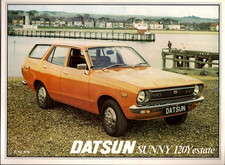 Datsun Sunny 120Y Estate 1978 UK Market Single Sheet Sales Brochure Nissan