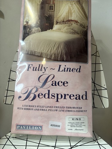 Vintage lace bedspread king - bedspread,