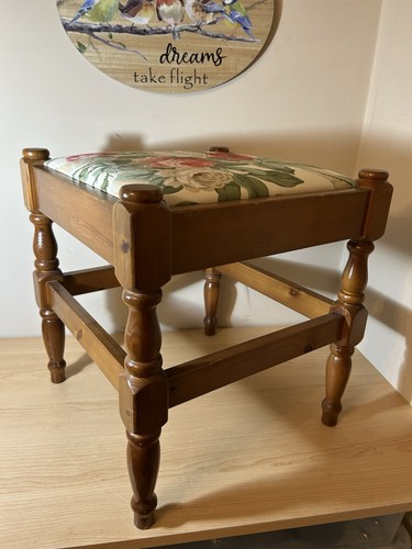 Vintage wooden stool featuring - wooden,