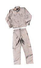 Vintage 1990s Sean John Baggy Metallic Glanz Shiny Jacket Jeans Set Medium/Small