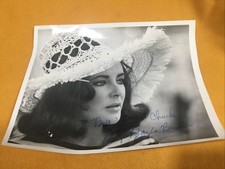 Vintage Elizabeth Taylor Burton Autographed 8x10 Photo Movie Star