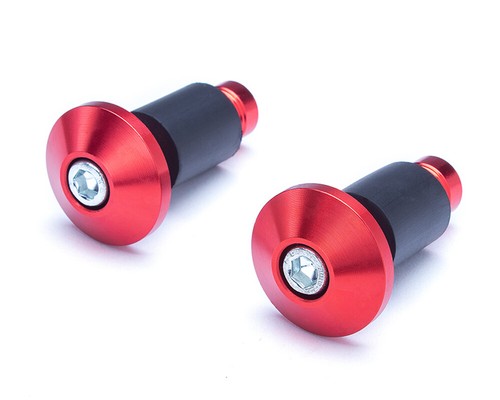 Motorcycle bar end weights red - end,