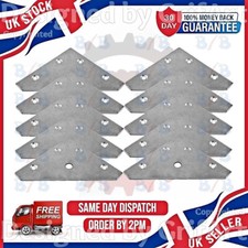 TEN CORNER PLATES STEEL MENDING FLAT FIXING BRACKETS REPAIR ANGLE BRACE JOINING