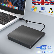 External CD DVD Drive For PC Laptop Windows 11 10 USB 3.0 Burner Reader Writer 