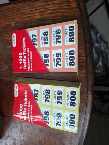 Books of raffle tickets - bn,