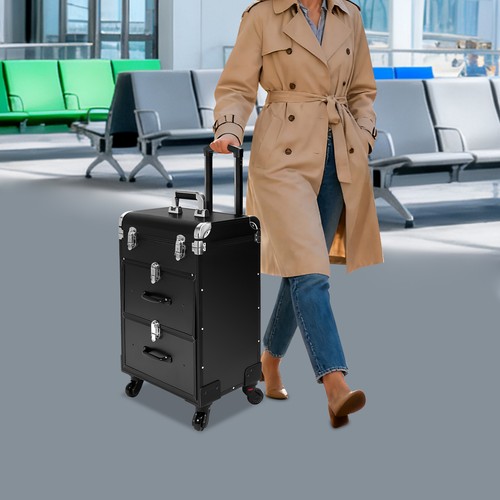 Rolling makeup case large - rolling,