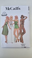 McCall's Vintage Sewing Pattern Dress Jumpsuit Sizes 4-12 Uncut