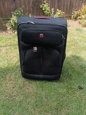 Wenger Swiss Gear Wheeled Suitcase Large Luggage Expandable Black 64x41cmx28cm