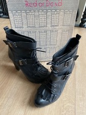 RED OR DEAD BLACK LEATHER