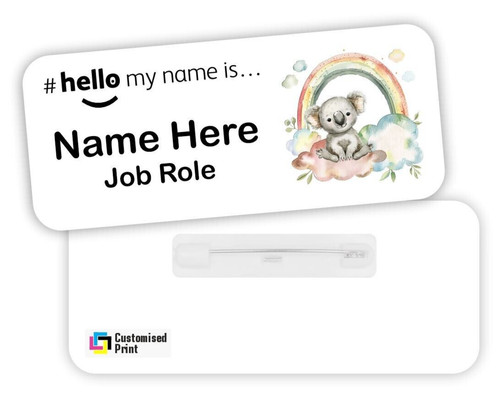 Hello name badge - name,